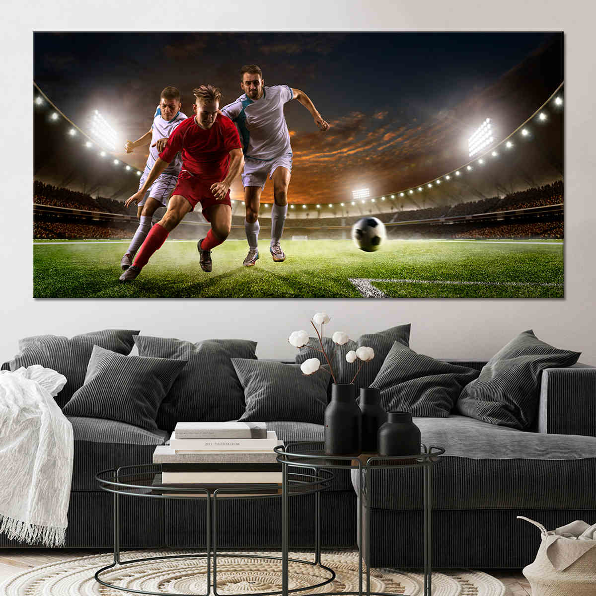 Soccer Game Canvas Wall Art