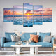 Peaceful seascape canvas print depicting a breathtaking ocean sunset scene, perfect for relaxation.