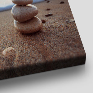Zen Beach Stones Wall Art Canvas Print-Stunning Canvas Prints