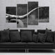 Black And White Longhorn Wall Art Canvas-Stunning Canvas Prints