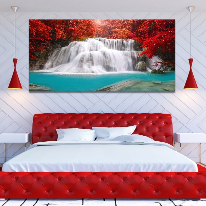 Autumn Waterfall Wall Art Canvas Print-Stunning Canvas Prints