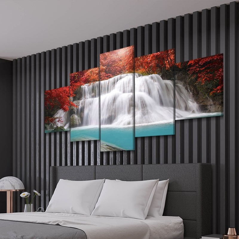 Autumn Waterfall Wall Art Canvas Print-Stunning Canvas Prints