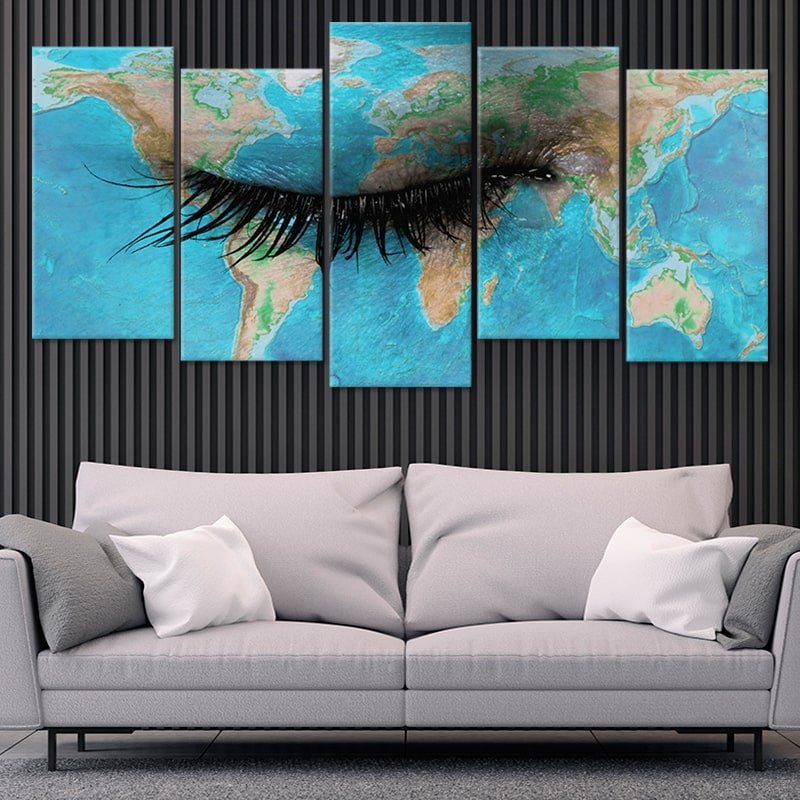 Earth Eye Map Wall Art Canvas Print-Stunning Canvas Prints