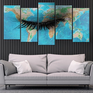 Earth Eye Map Wall Art Canvas Print-Stunning Canvas Prints