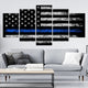 Police Flag Wall Art Canvas Print-Stunning Canvas Prints