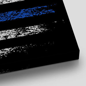Police Flag Wall Art Canvas Print-Stunning Canvas Prints