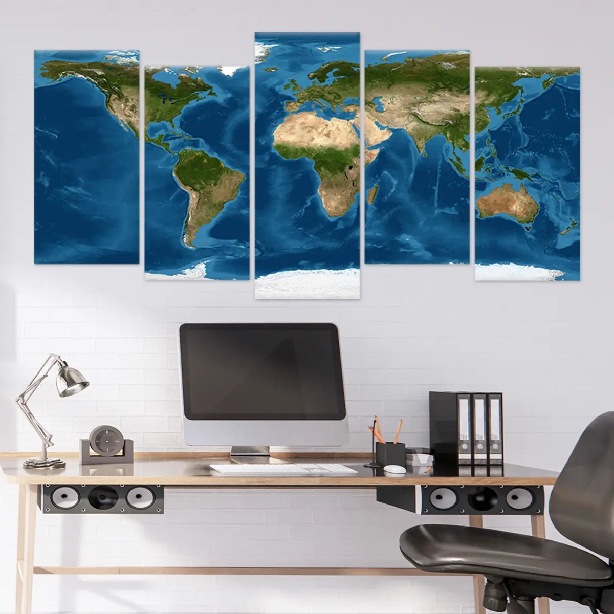 Topography World Map Wall Art-Stunning Canvas Prints
