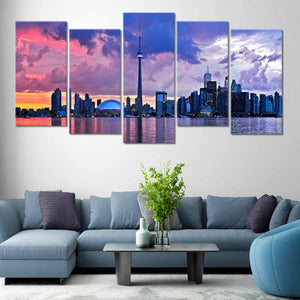 Toronto Skyline Skyline Wall Art Canvas-Stunning Canvas Prints