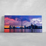 Toronto Skyline At Sunset Canvas Wall Art