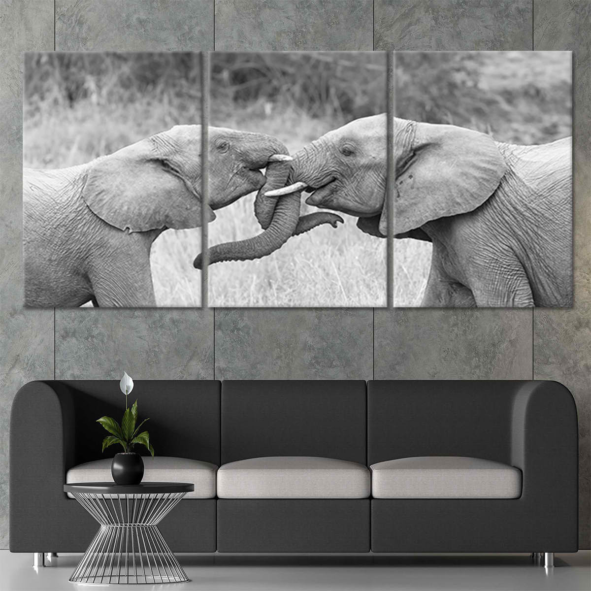 Loving Elephants Wall Art Canvas-Stunning Canvas Prints
