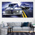 Two Vintage Cars Racing Canvas Wall Art