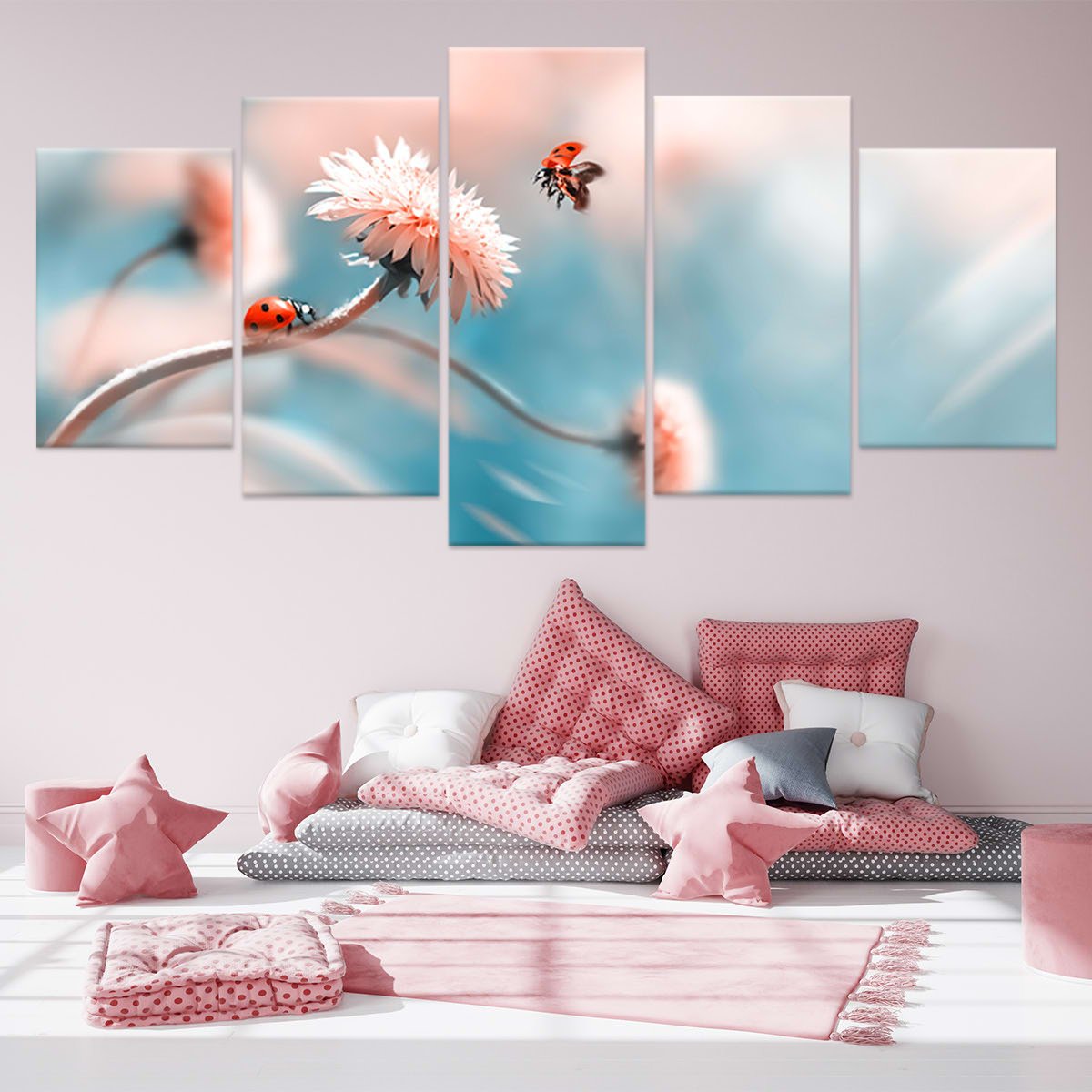 Lady Bugs Wall Art Canvas-Stunning Canvas Prints