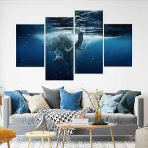 Underwater Elephant Wall Art Canvas-Stunning Canvas Prints