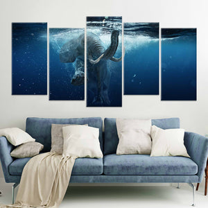 Underwater Elephant Wall Art Canvas-Stunning Canvas Prints