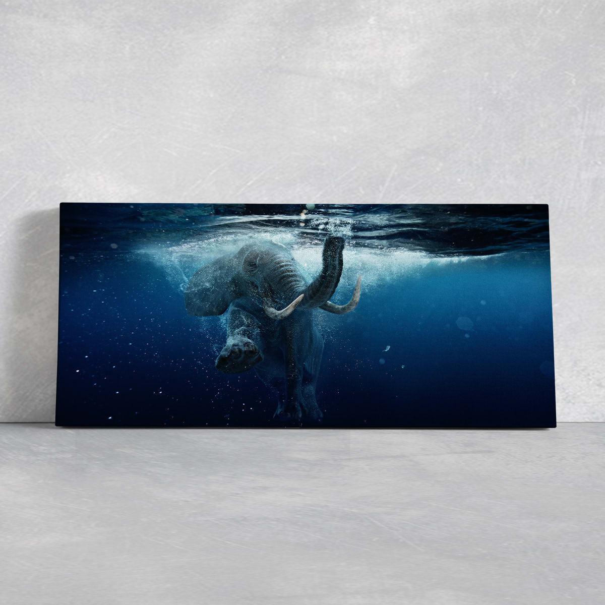 Underwater Elephant Wall Art Canvas-Stunning Canvas Prints