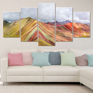Rainbow Mountains Wall Art Canvas-Stunning Canvas Prints