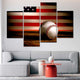 Baseball American Flag Wall Art Canvas Print-Stunning Canvas Prints