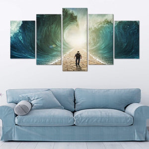 Moses Parting The Red Sea Painting,  framed scripture wall art, christian wall art for bedroom​, biblical canvas art 