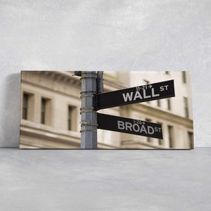 Wall Street Sign Wall Art Canvas-Stunning Canvas Prints