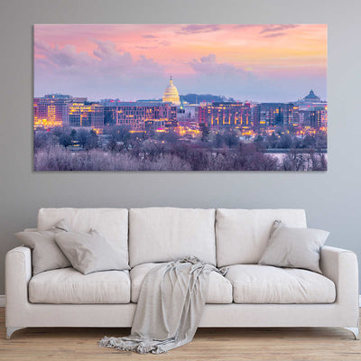 Washington DC Skyline At Twilight Wall Art