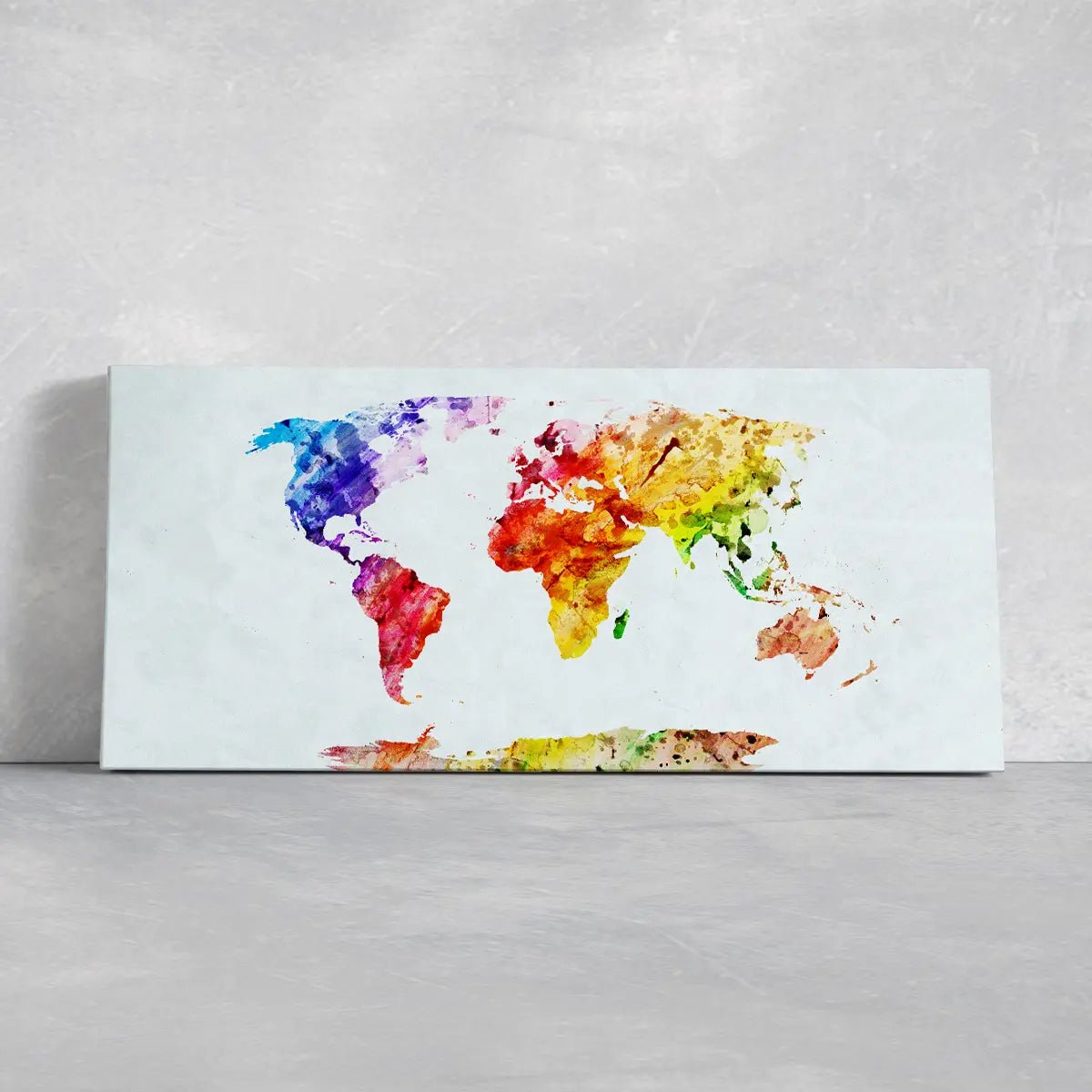 Abstract Colorful World Map Wall Art-Stunning Canvas Prints