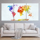 Abstract Colorful World Map Wall Art-Stunning Canvas Prints