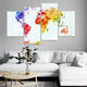 Abstract Colorful World Map Wall Art-Stunning Canvas Prints