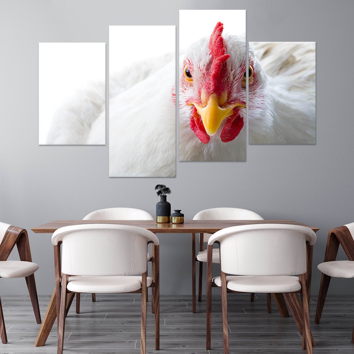 White Chicken Wall Art-Stunning Canvas Prints