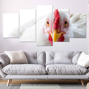 White Chicken Wall Art Canvas-Stunning Canvas Prints