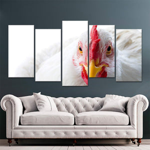 White Chicken Wall Art Canvas-Stunning Canvas Prints