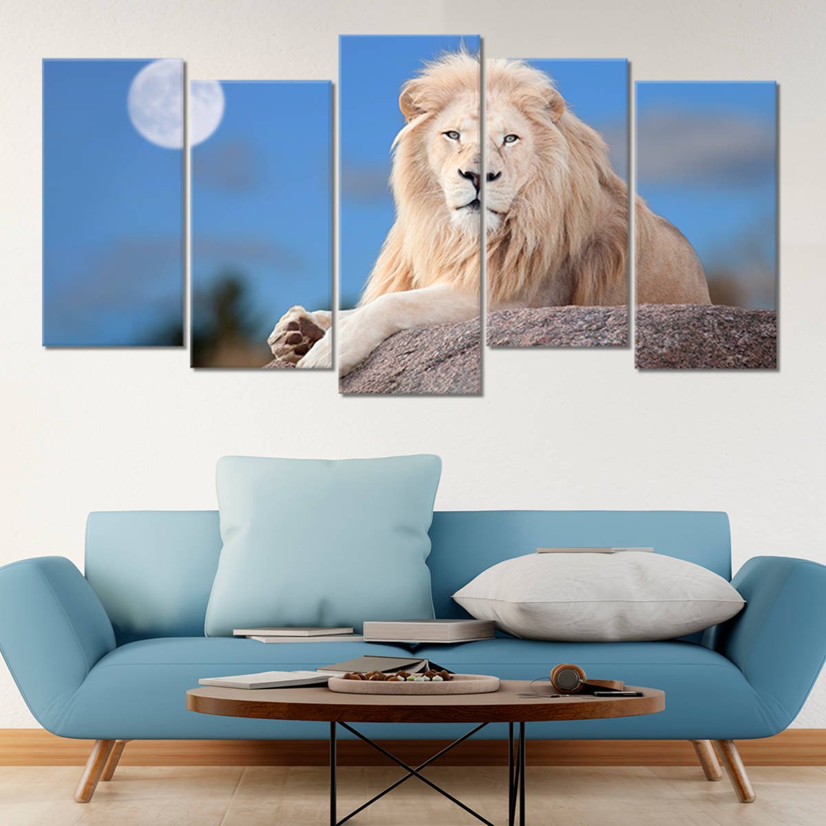 White King Lion Wall Art Canvas-Stunning Canvas Prints