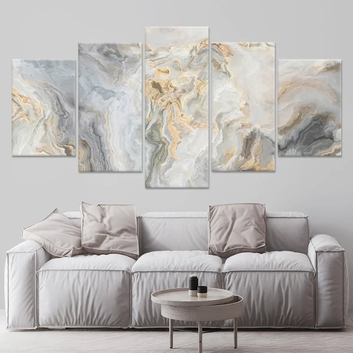 White Marble Pattern Wall Art Multi Panel Canvas | Stunning Canvas