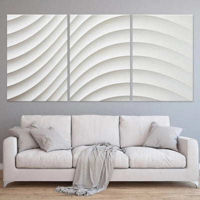 White Luxury Wavy Wall Art-Stunning Canvas Prints