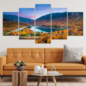 Autumn Mountain Lake Wall Art Canvas-Stunning Canvas Prints