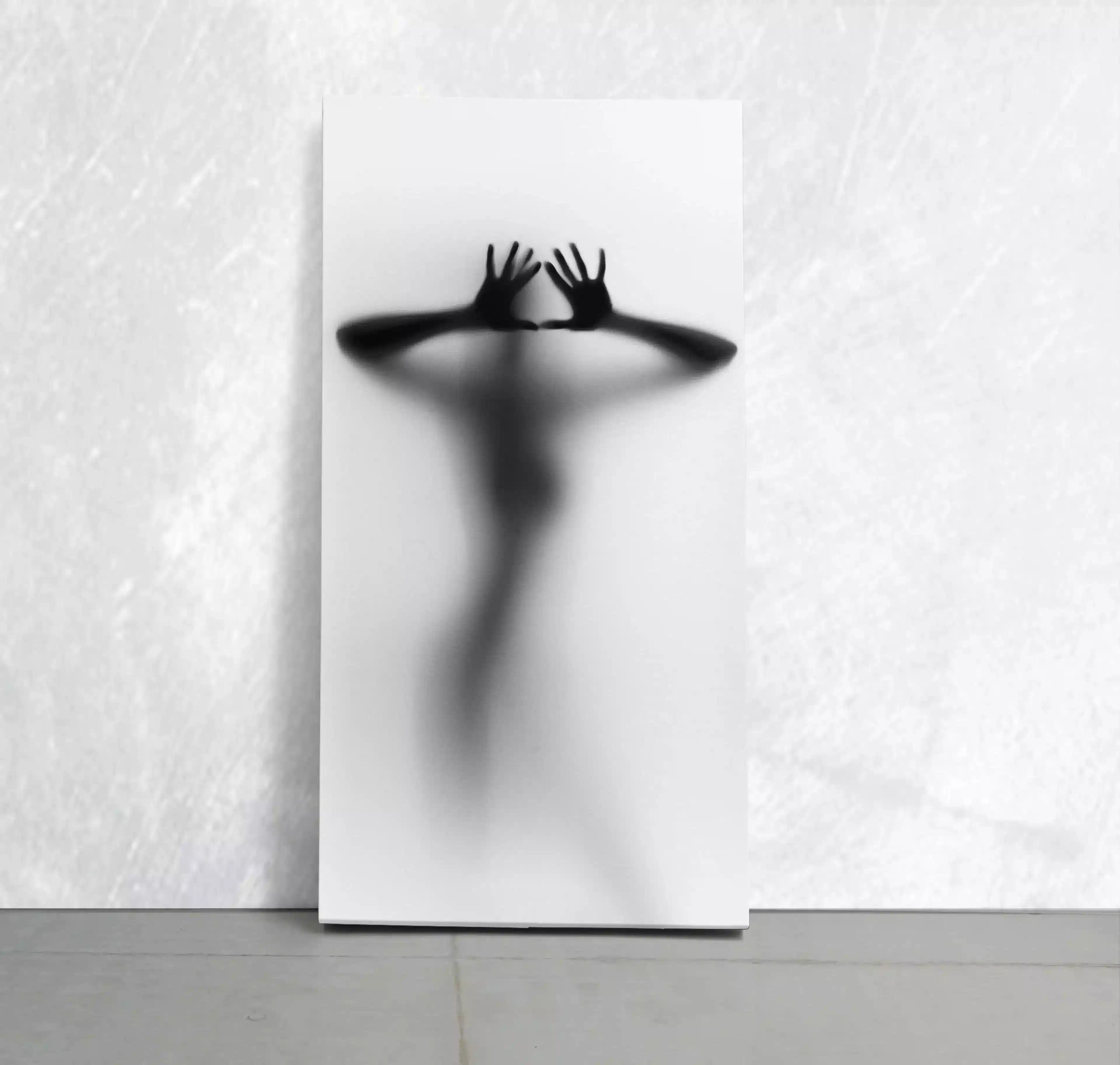 Woman Body Silhouette Wall Art #1 Framed Canvas