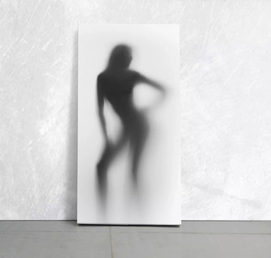 Female body silhouette canvas wall art for living room, abstract modern pose creating calming upscale interior decor