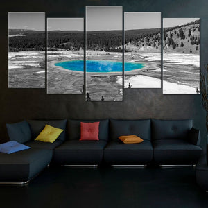 Yellowstone Hot Springs Multi Panel Canvas Wall Art-Stunning Canvas Prints