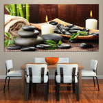 Zen Bamboo Spa Panel Canvas Wall Art 1 piece