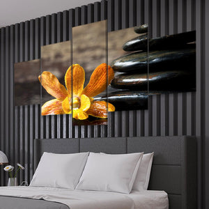 Zen Stones Panel Canvas Wall Art 5 pieces