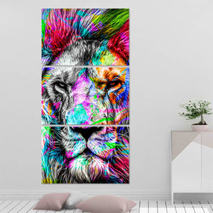 Abstract Lion Head Vertical Wall Art Canvas-Stunning Canvas Prints