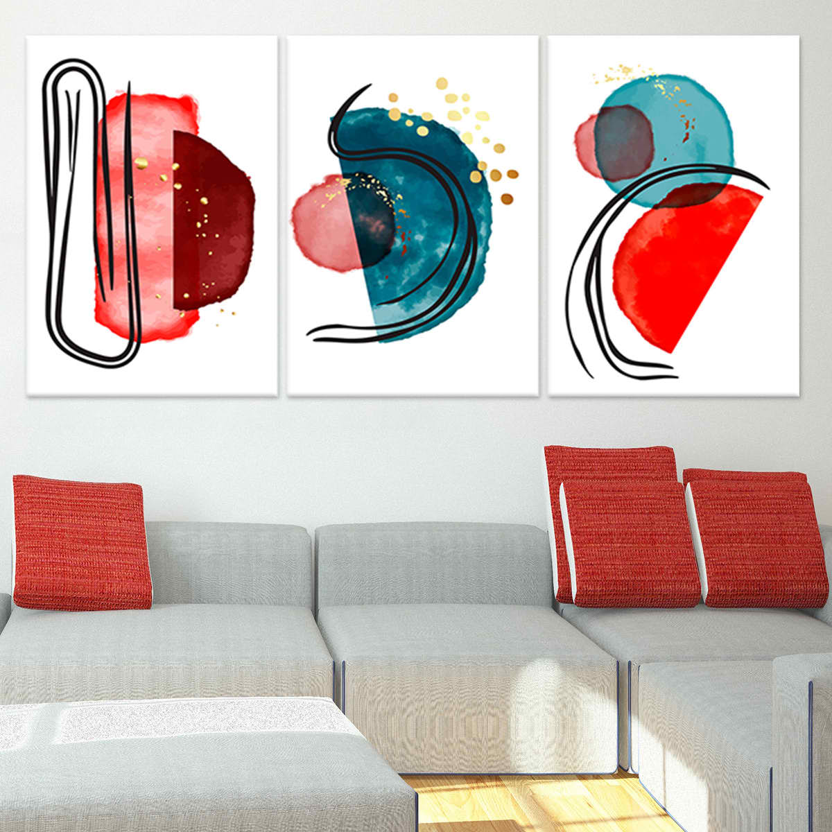 Red Abstract Art Print Canvas-Stunning Canvas Prints