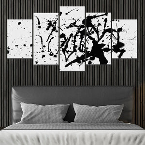 Extra Large Black and White Abstract Splatter Painting Wall Art For Living Room Wall-Stunning Canvas Prints