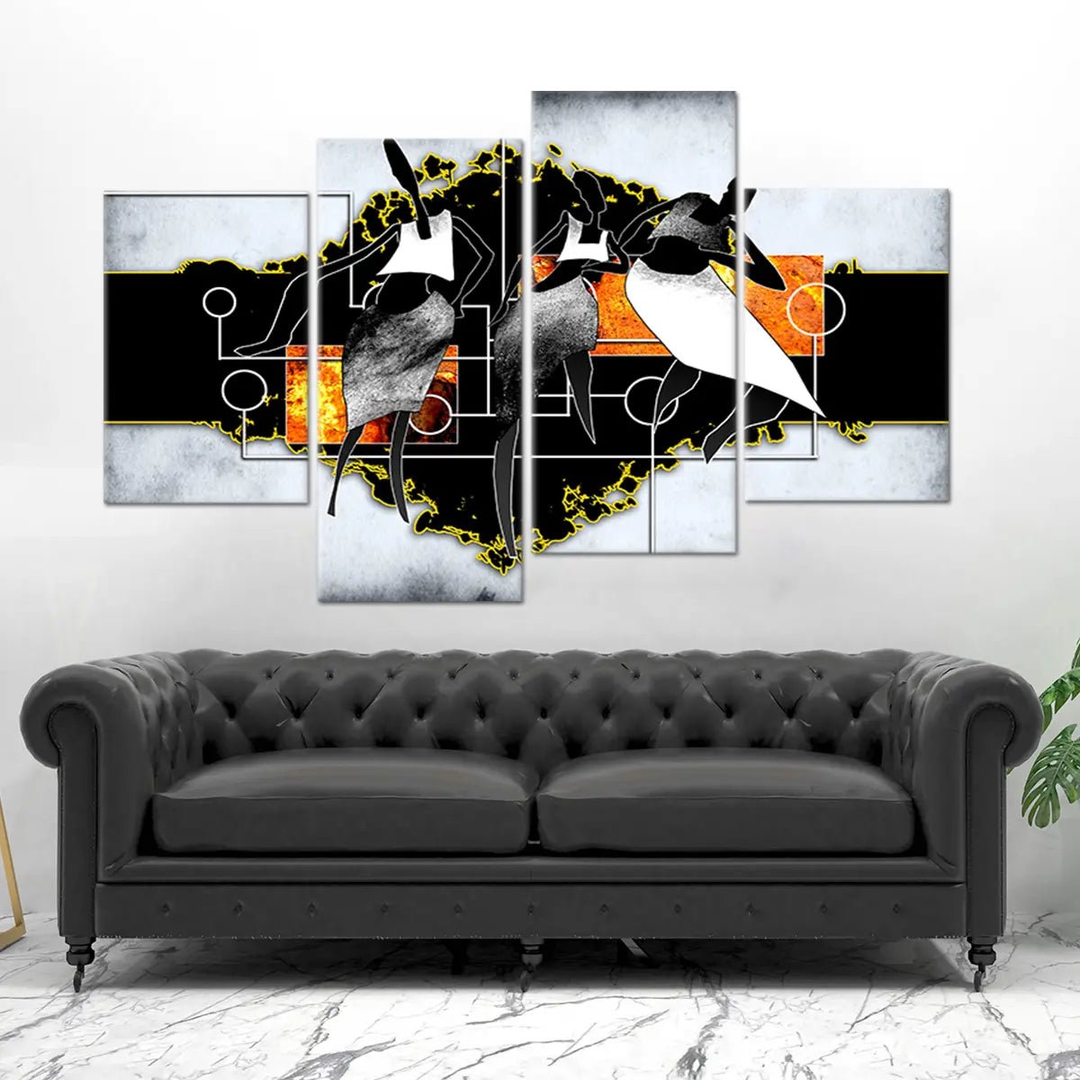 Abstract Dance Silhouettes Wall Art-Stunning Canvas Prints