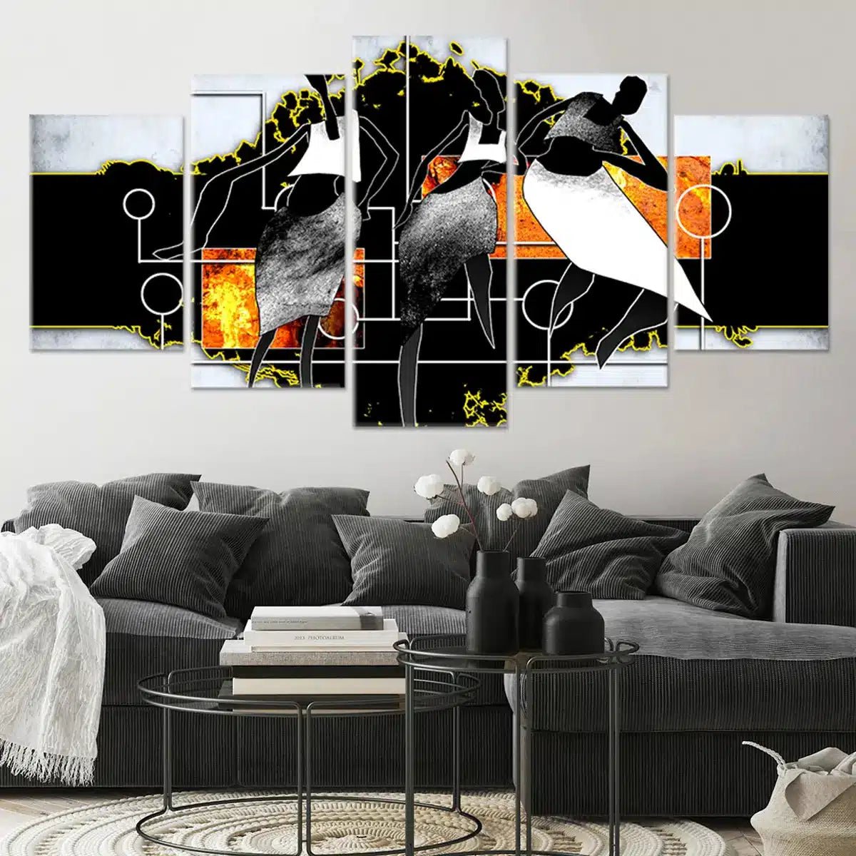 Abstract Dance Silhouettes Wall Art-Stunning Canvas Prints
