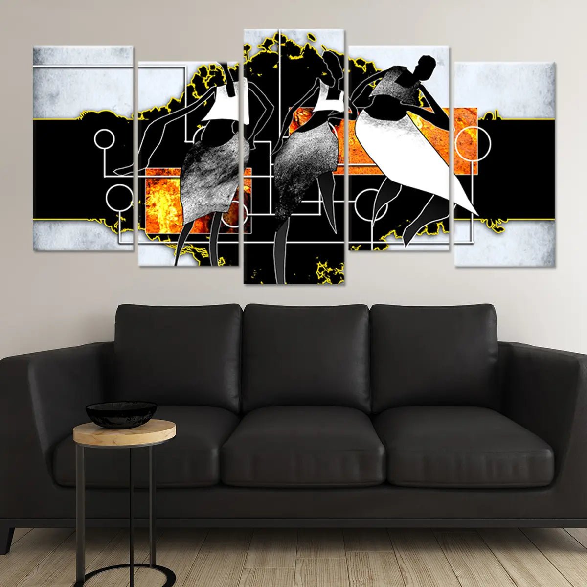 Abstract Dance Silhouettes Wall Art-Stunning Canvas Prints