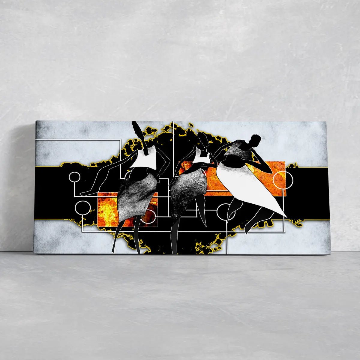 Abstract Dance Silhouettes Wall Art-Stunning Canvas Prints