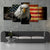 American Flag Bald Eagle 5 piece canvas art