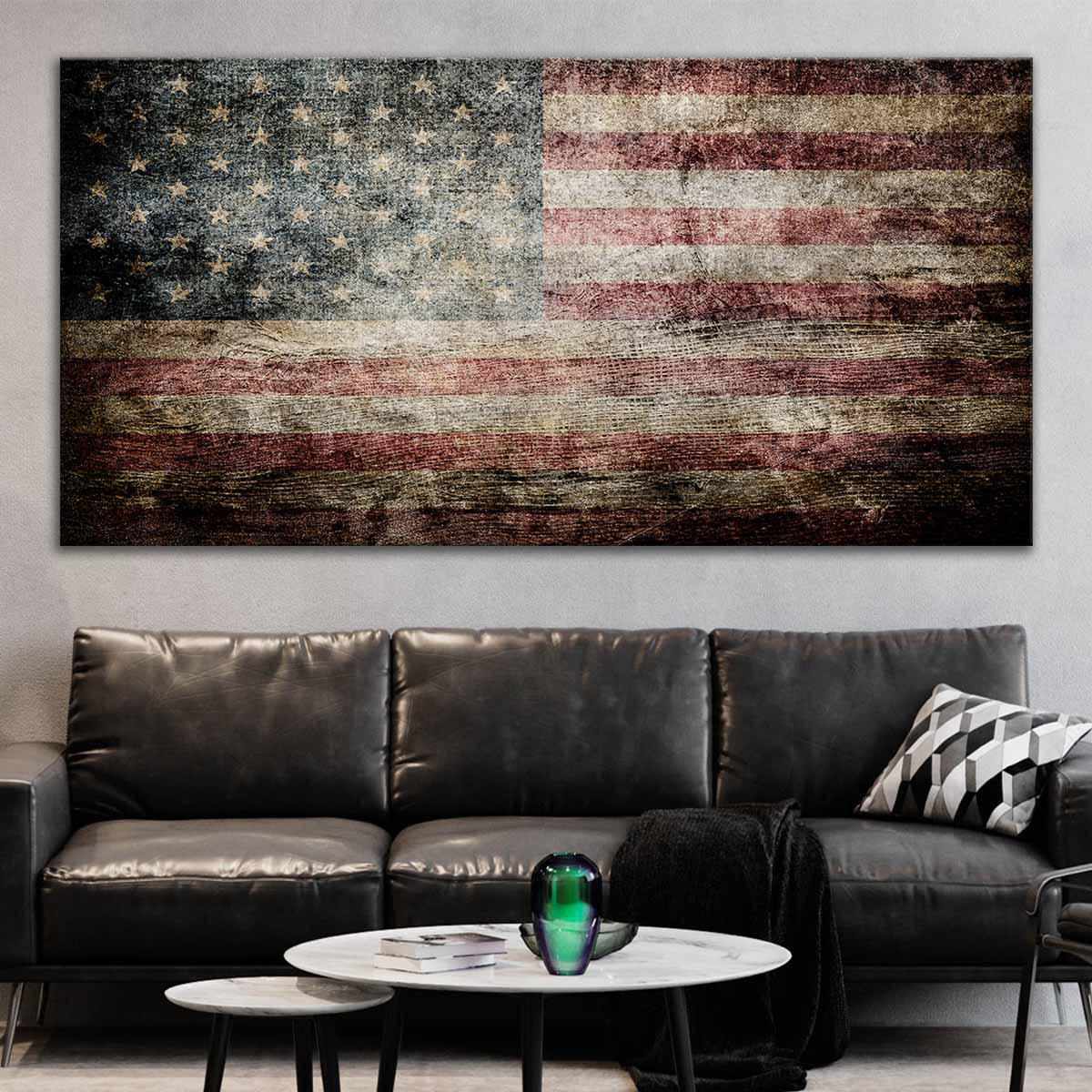 abstract american flag art