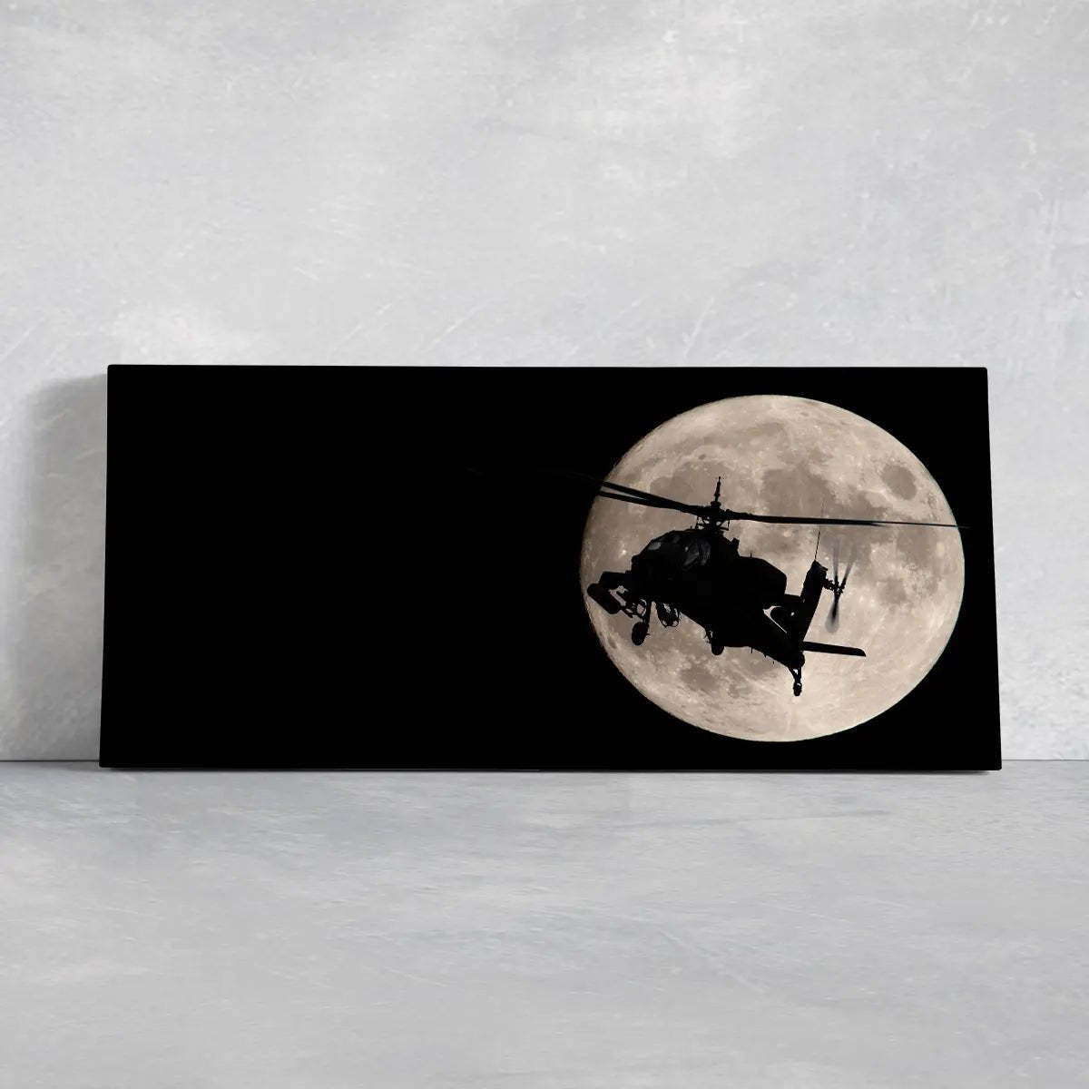 Apache Helicopter Silhouette Wall Art Canvas Print-Stunning Canvas Prints