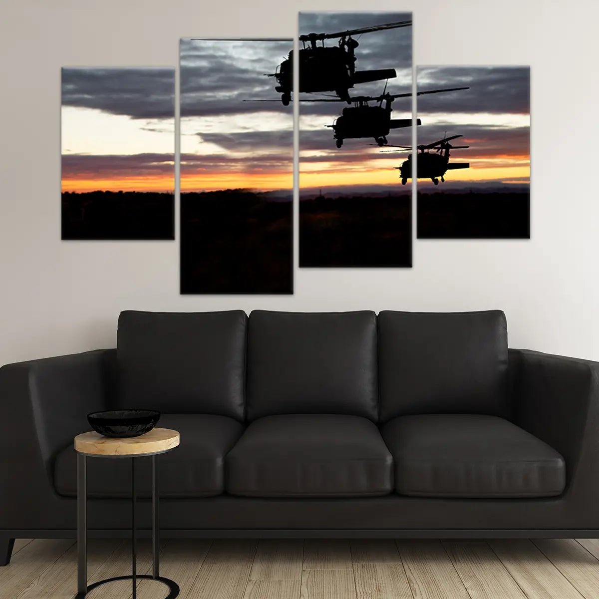 Three Military Helicopters Wall Art-Stunning Canvas Prints